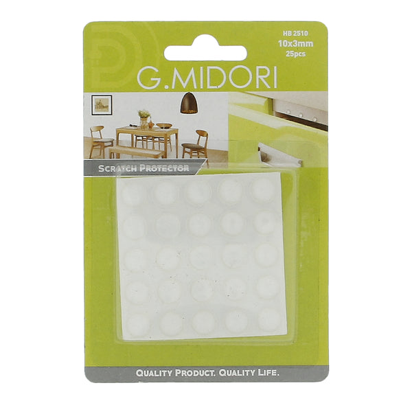G.Midori Furniture Scratch Protector 3mm x 10mm / 25 Piece (HB2510)