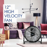 iFan Air Circulator 12" Power Fan & High Velocity Fan (IF1812)