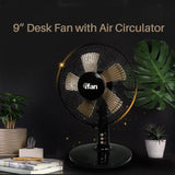 iFan 9" Desk Fan Table Fan With Circulator (IF404)