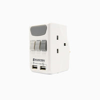 SoundTech 3 Outlets Adaptor W/Smart 3.4A USB and Switch