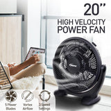 PowerPac Air Circulator 20" Power Fan & High Velocity Fan With Vortex Air Flow (PP2820)