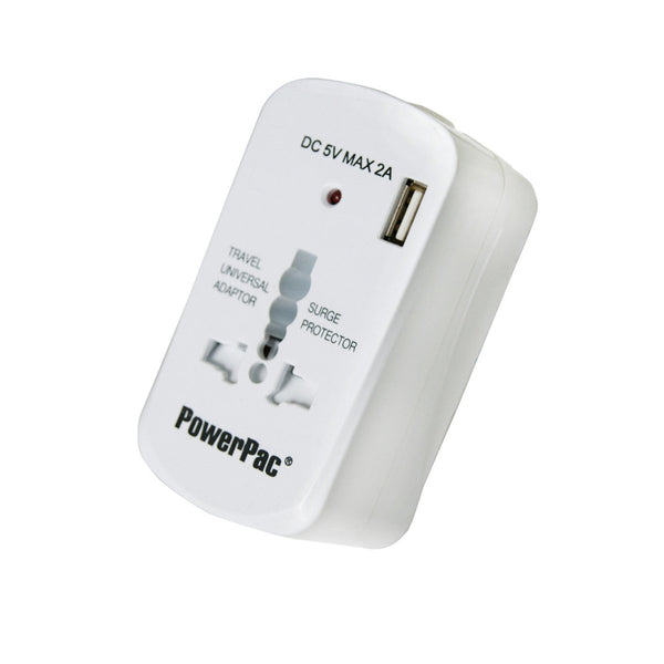 Powerpac Multi Travel Adaptor With USB Charger (PP7975)