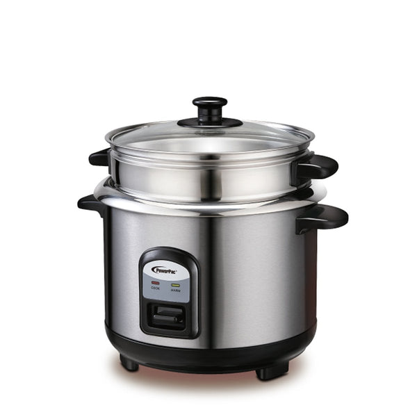 PowerPac 1L Rice Cooker With Stainless Steel Inner Pot& Food Steamer (PPRC31)